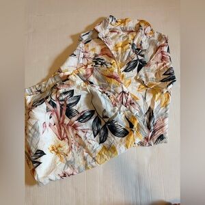 C&C skirt and shirt 100% linen set